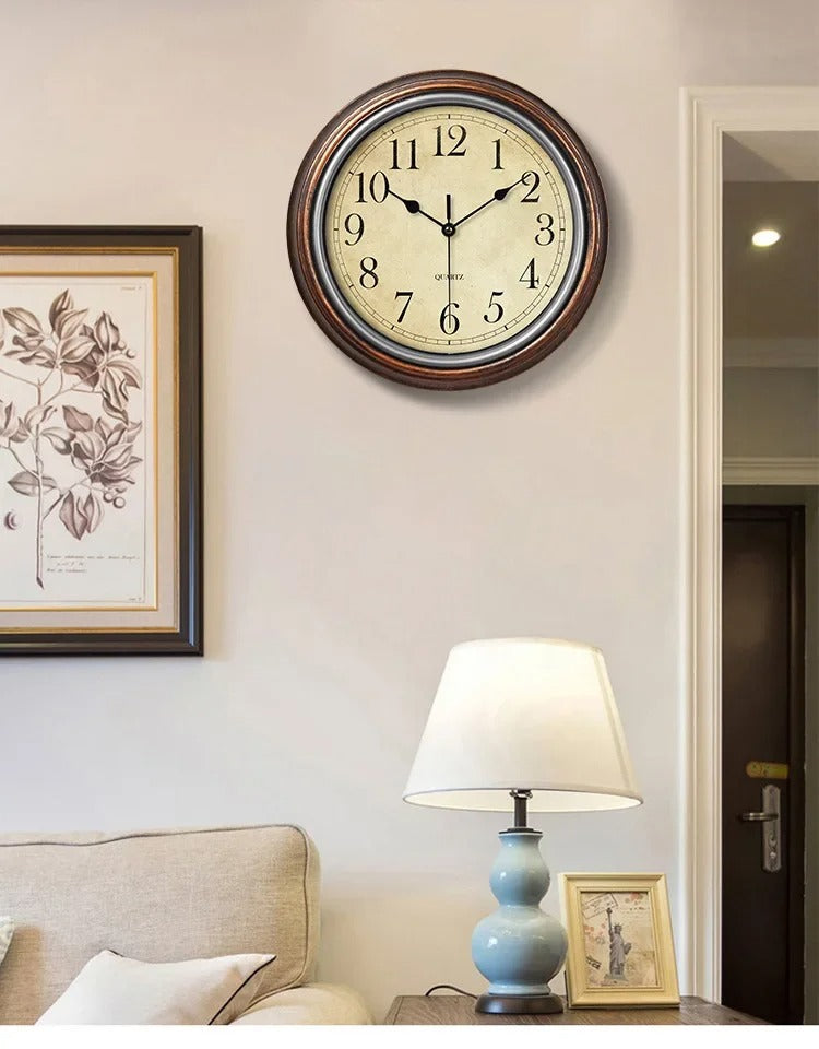 VierraSol | Reloj de Pared Analógico Romano Clásico