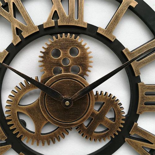 VierraSol | Reloj de Pared Industrial | Diseño Mecánico Vintage
