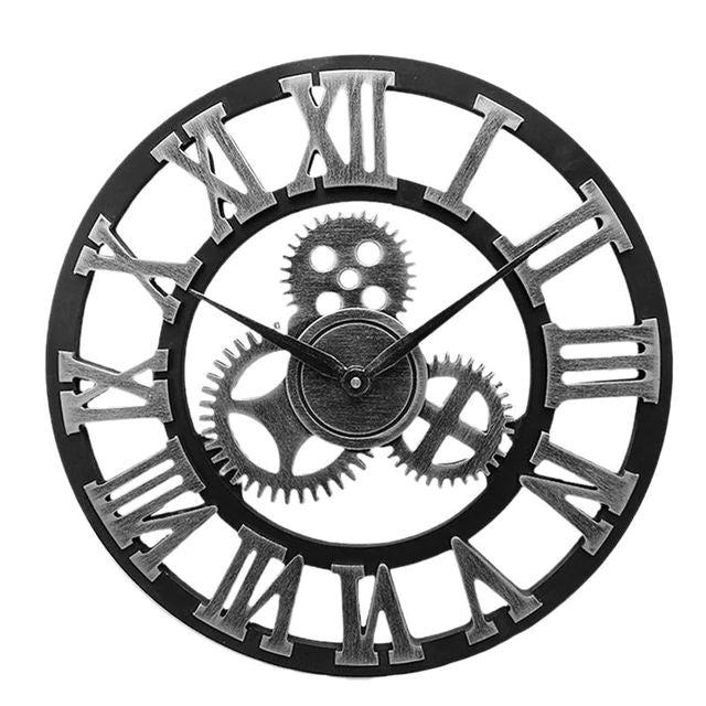 VierraSol | Reloj de Pared Industrial | Diseño Mecánico Vintage