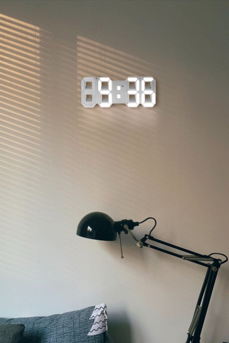 VierraSol | Reloj de Pared LED 3D LumiSync – Reloj Digital Moderno con Iluminación Regulable