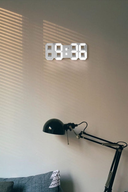 VierraSol | Reloj de Pared LED 3D LumiSync – Reloj Digital Moderno con Iluminación Regulable