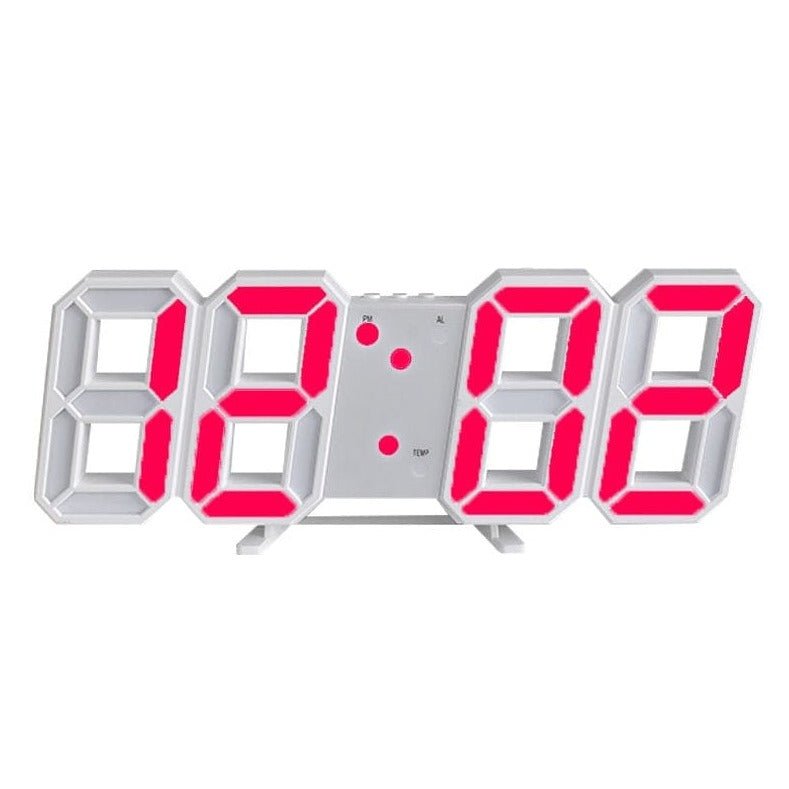 VierraSol | Reloj de Pared LED 3D LumiSync – Reloj Digital Moderno con Iluminación Regulable