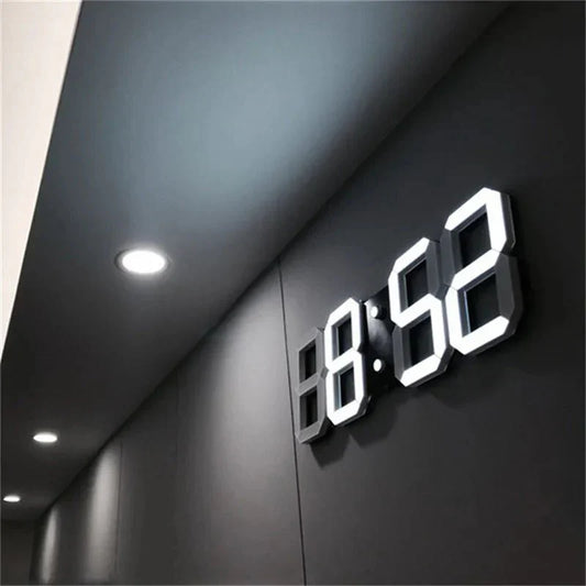 VierraSol | Reloj de Pared LED 3D LumiSync – Reloj Digital Moderno con Iluminación Regulable