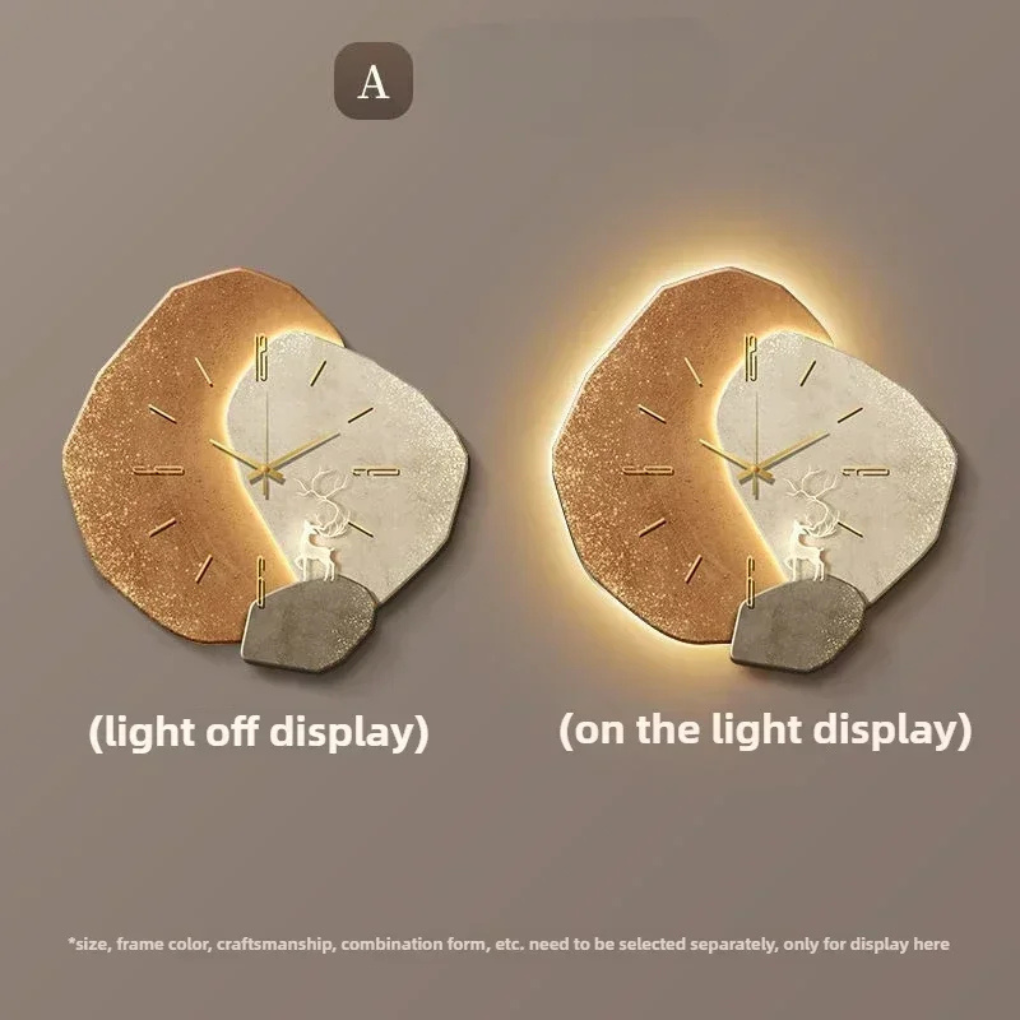 VierraSol | Reloj de Pared LED Moderno con Luz Ambiental