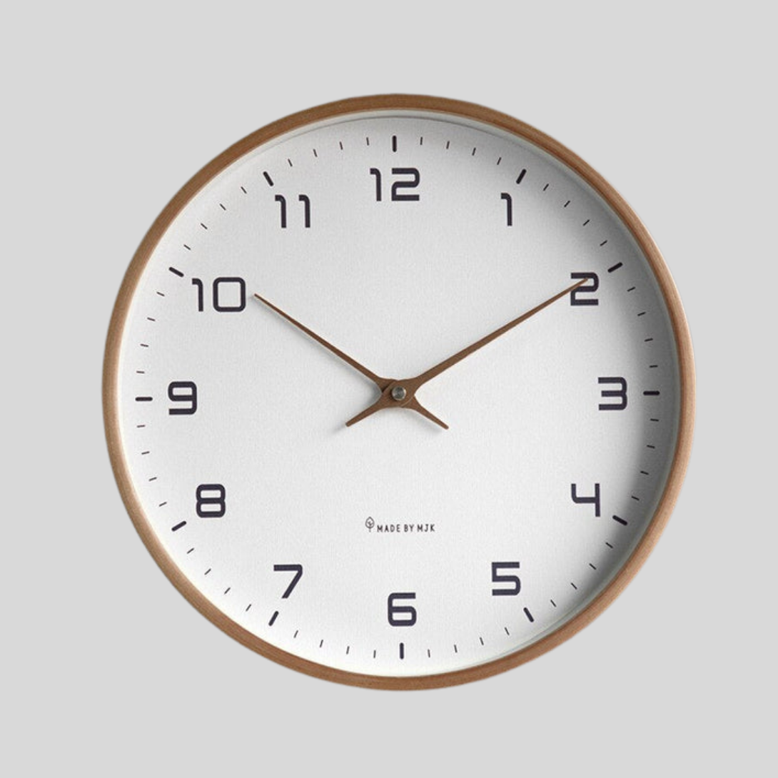 VierraSol | Reloj de Pared Minimalista con Movimiento de Cuarzo Silencioso