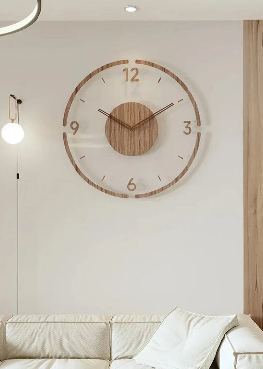 VierraSol | Reloj de Pared Moderno en Madera – Diseño Minimalista y Elegante para la Sala de Estar