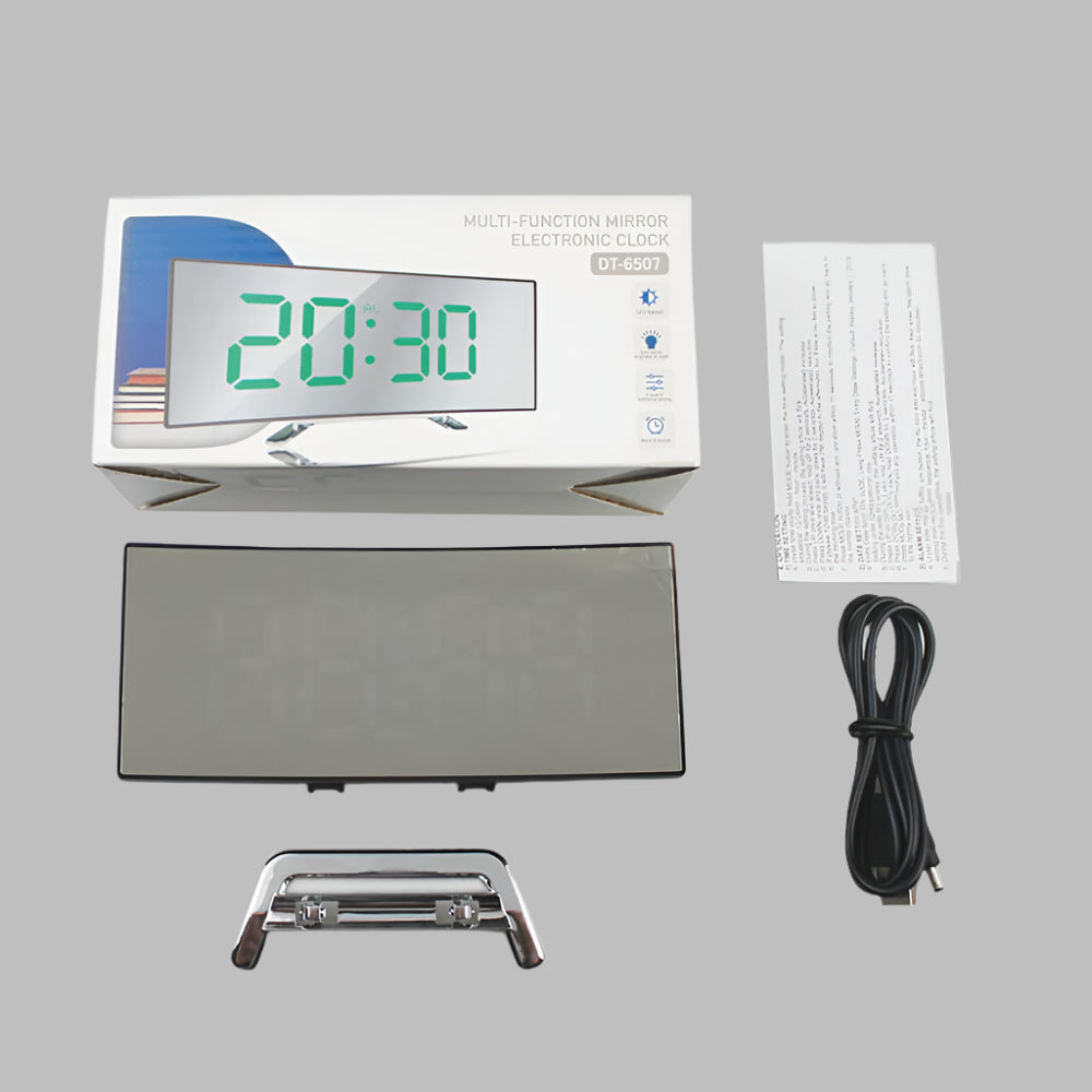 VierraSol | Reloj Despertador Digital Curvado con Función de Snooze