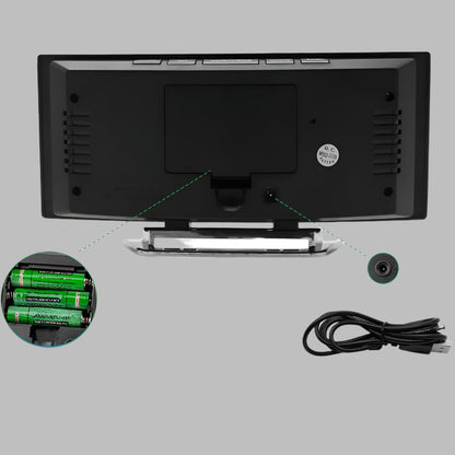 VierraSol | Reloj Despertador Digital LED Curvado con Snooze