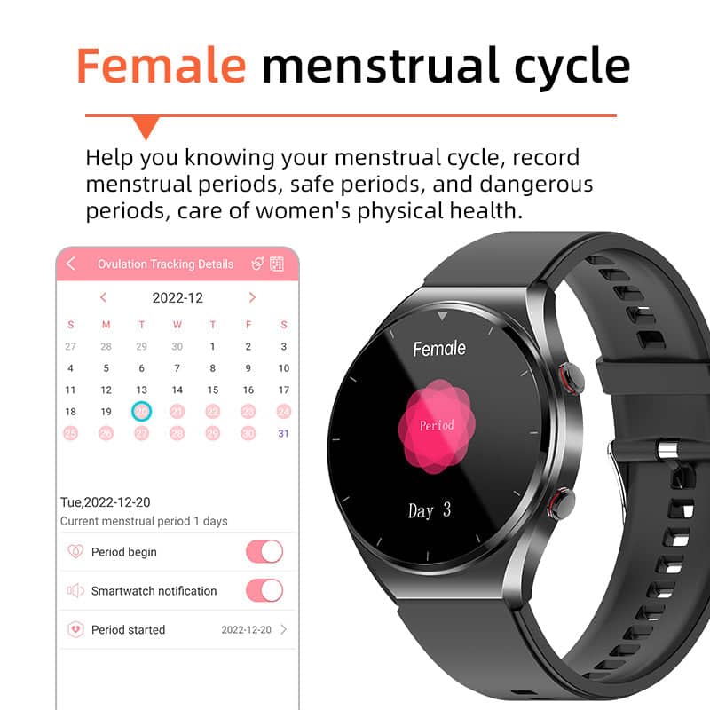 VierraSol | Reloj Inteligente de Salud Suga Pro con Monitoreo de Azúcar en Sangre, Presión Arterial, EKG/ECG y HRV