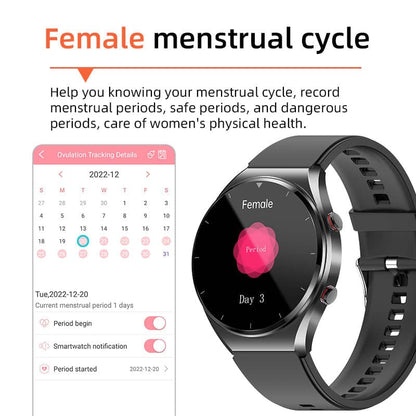 VierraSol | Reloj Inteligente de Salud Suga Pro con Monitoreo de Azúcar en Sangre, Presión Arterial, EKG/ECG y HRV