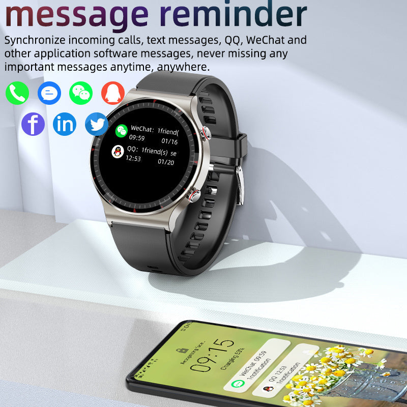 VierraSol | Reloj Inteligente Médico EKG | Certificado por CFDA | Biosensor de Alta Precisión de 512Hz | Monitoreo de SpO2 y Frecuencia Cardíaca | Análisis de Respiración Basado en IA | Impermeable IP67