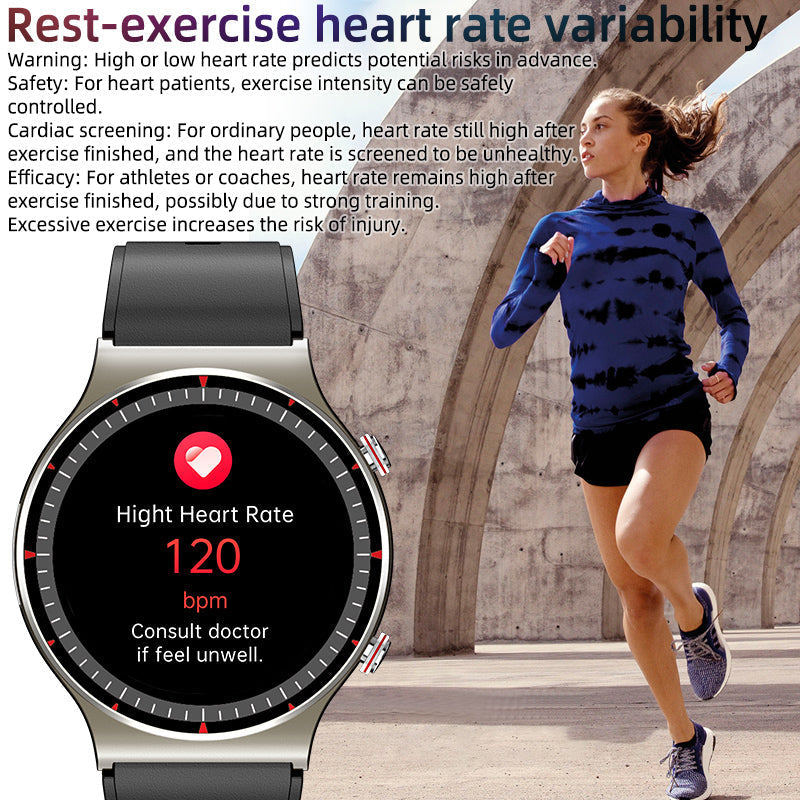 VierraSol | Reloj Inteligente Médico EKG | Certificado por CFDA | Biosensor de Alta Precisión de 512Hz | Monitoreo de SpO2 y Frecuencia Cardíaca | Análisis de Respiración Basado en IA | Impermeable IP67