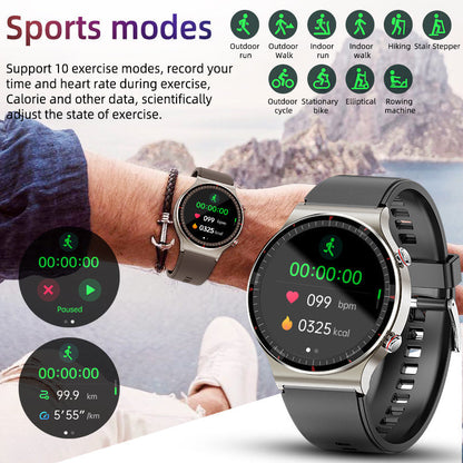 VierraSol | Reloj Inteligente Médico EKG | Certificado por CFDA | Biosensor de Alta Precisión de 512Hz | Monitoreo de SpO2 y Frecuencia Cardíaca | Análisis de Respiración Basado en IA | Impermeable IP67