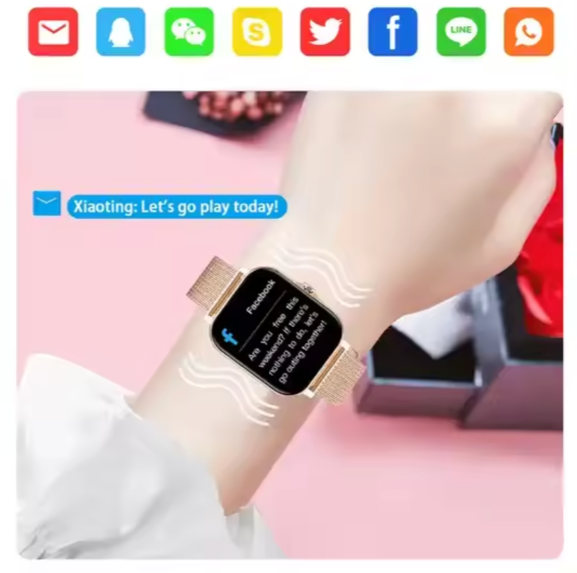 VierraSol | Reloj Inteligente para Mujeres con Correa de Malla