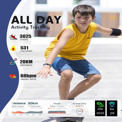 VierraSol | Reloj inteligente para niños con GPS, seguimiento de actividad y funciones de salud – Viona