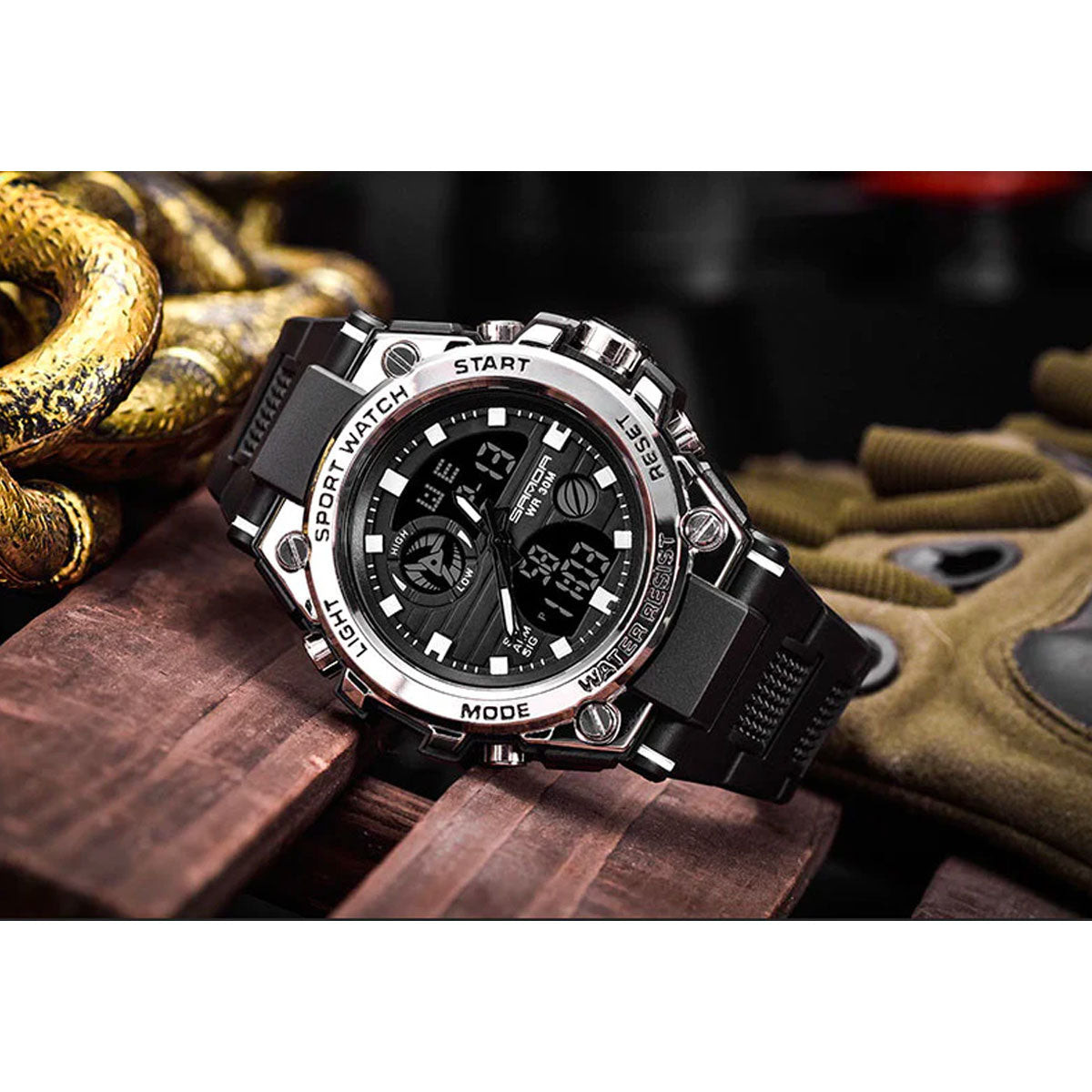 VierraSol | Reloj Militar TitanGuard para Hombre – Reloj Analógico y Digital Multifuncional Robusto