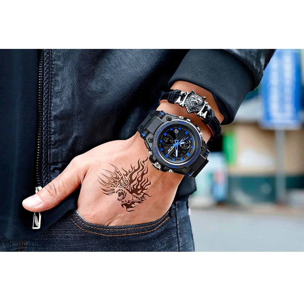 VierraSol | Reloj Militar TitanGuard para Hombre – Reloj Analógico y Digital Multifuncional Robusto