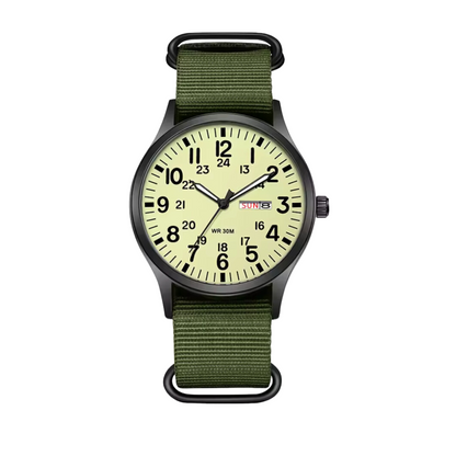VierraSol | Reloj Robusto para Hombre para Actividades al Aire Libre – Estilo Militar Impermeable en Acero Inoxidable
