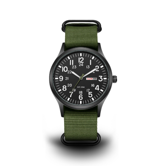 VierraSol | Reloj Robusto para Hombre para Actividades al Aire Libre – Estilo Militar Impermeable en Acero Inoxidable