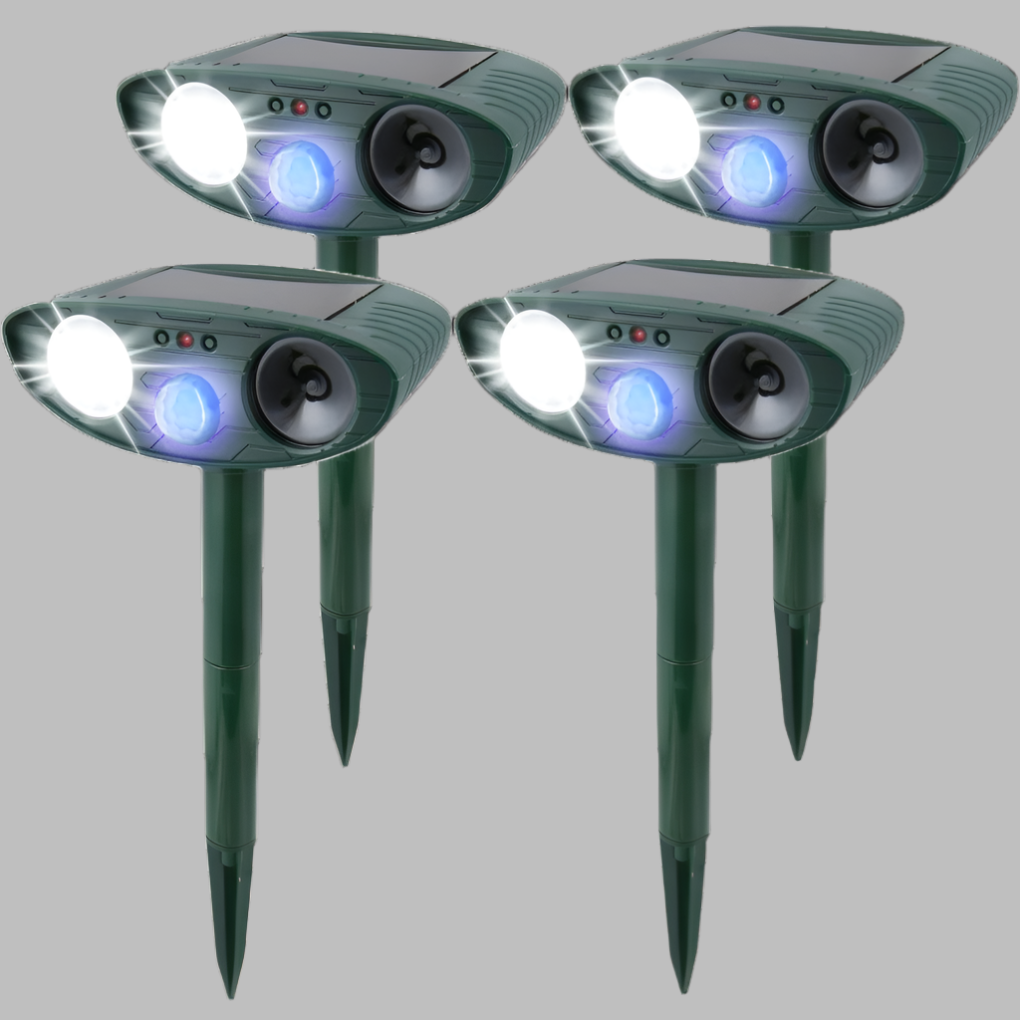 VierraSol | Repelente de Plagas Ultrasónico Solar con Luz LED