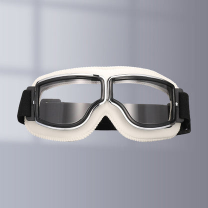 VierraSol | RoadRider | Gafas de Motocicleta Vintage con Lentes Intercambiables y Acolchado de Confort