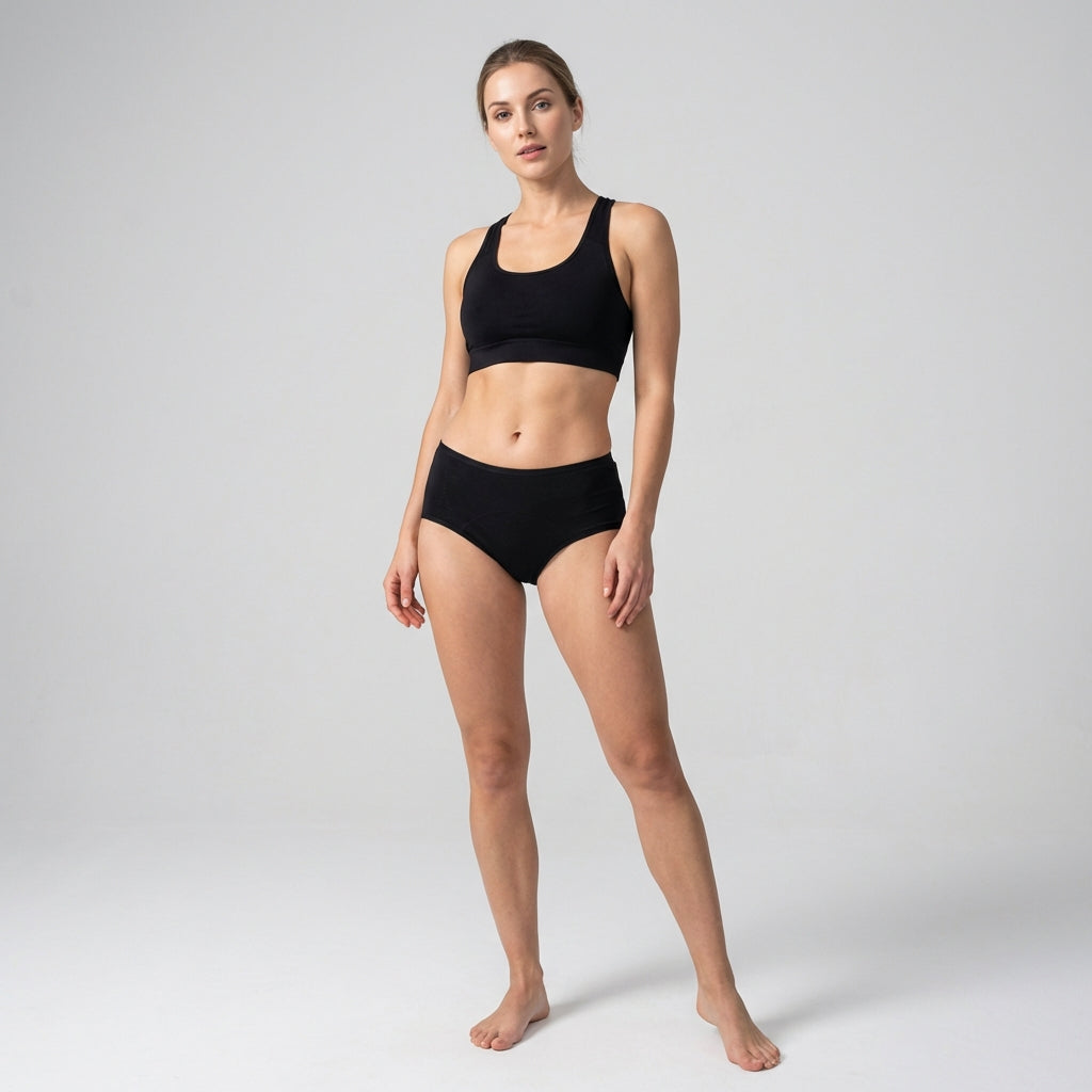 VierraSol | Ropa interior femenina para la menstruación sin costuras de cintura alta