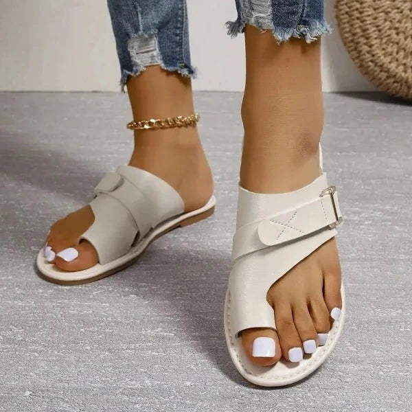 VierraSol | Sandalias de Cuero para Mujeres con Corrección Ortopédica de Hallux Valgus