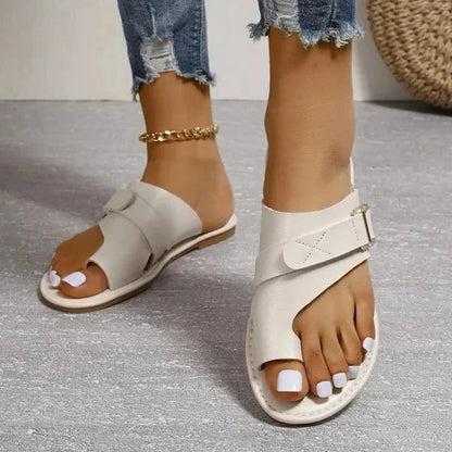 VierraSol | Sandalias de Cuero para Mujeres con Corrección Ortopédica de Hallux Valgus