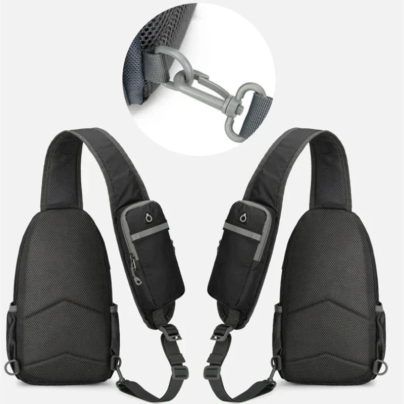 VierraSol | SecurePack | Mochila de Hombro Impermeable Antirrobo de Múltiples Bolsillos – Bolsa de Viaje Cruzada Ligera