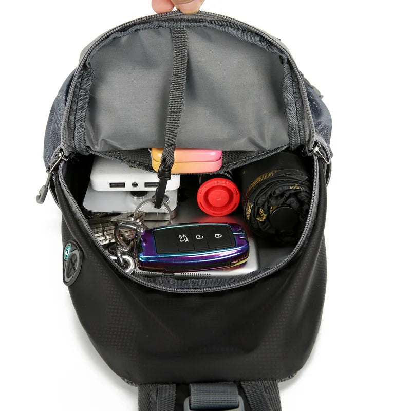 VierraSol | SecurePack | Mochila de Hombro Impermeable Antirrobo de Múltiples Bolsillos – Bolsa de Viaje Cruzada Ligera
