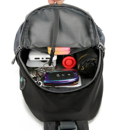 VierraSol | SecurePack | Mochila de Hombro Impermeable Antirrobo de Múltiples Bolsillos – Bolsa de Viaje Cruzada Ligera
