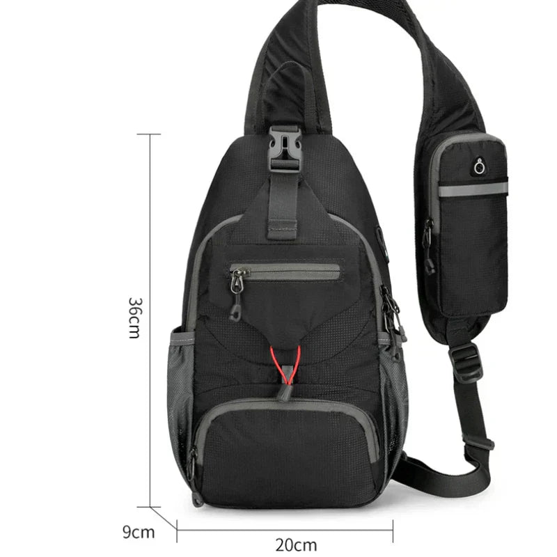 VierraSol | SecurePack | Mochila de Hombro Impermeable Antirrobo de Múltiples Bolsillos – Bolsa de Viaje Cruzada Ligera