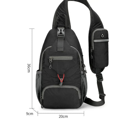 VierraSol | SecurePack | Mochila de Hombro Impermeable Antirrobo de Múltiples Bolsillos – Bolsa de Viaje Cruzada Ligera