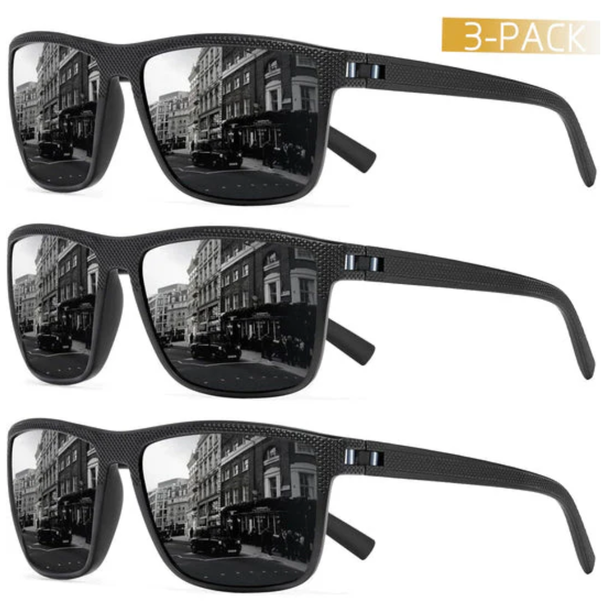 VierraSol | Set de Gafas de Sol Polarizadas ZichtZeker de 3 Piezas – Protección UV400 y Comodidad