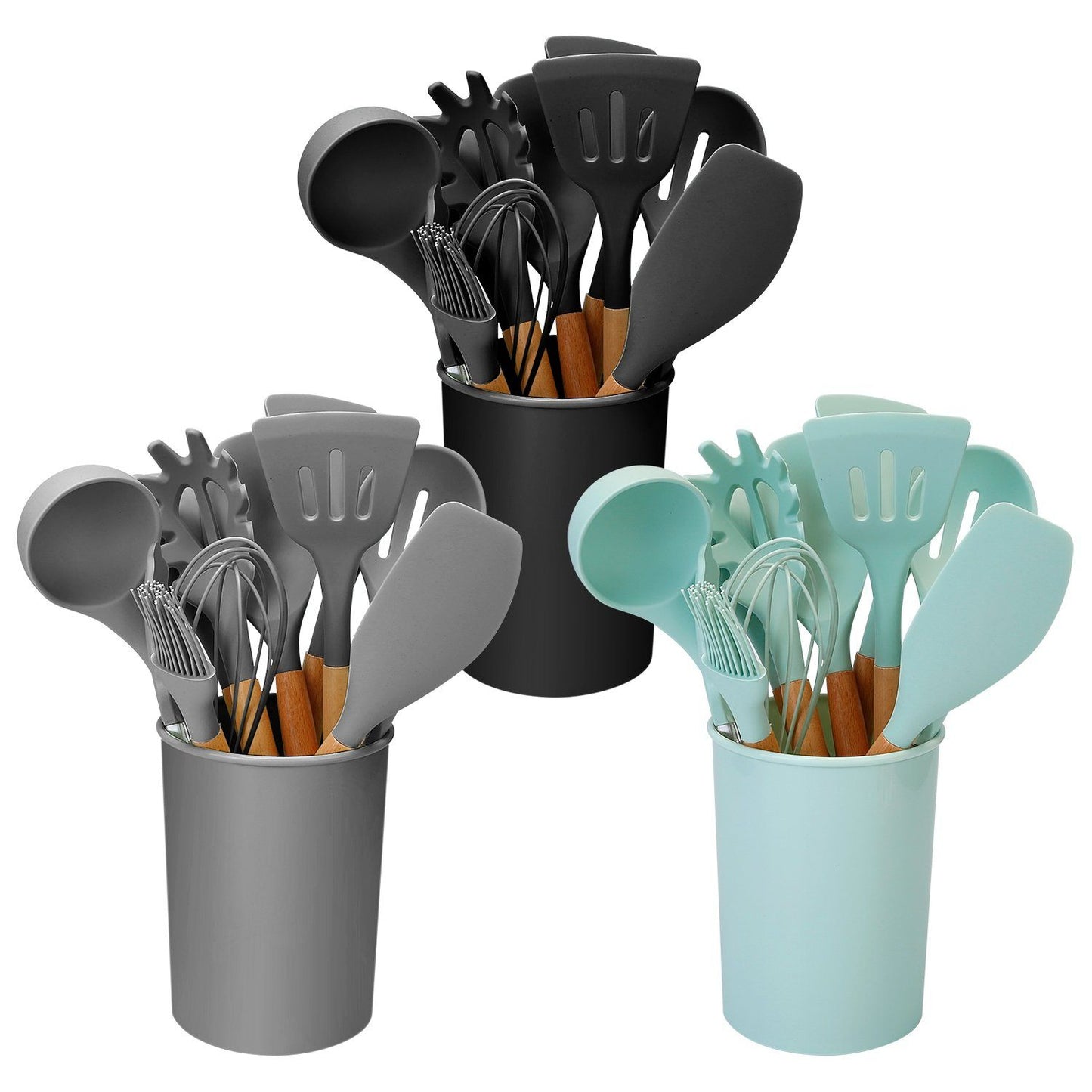VierraSol | Set de Utensilios de Cocina de Silicona de 11 Piezas