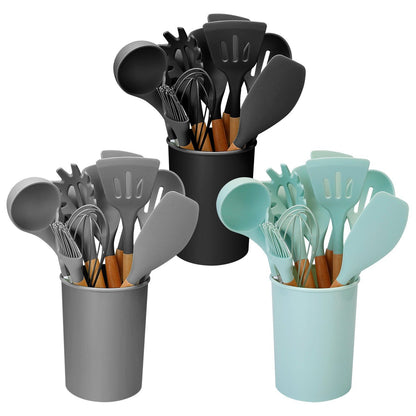 VierraSol | Set de Utensilios de Cocina de Silicona de 11 Piezas