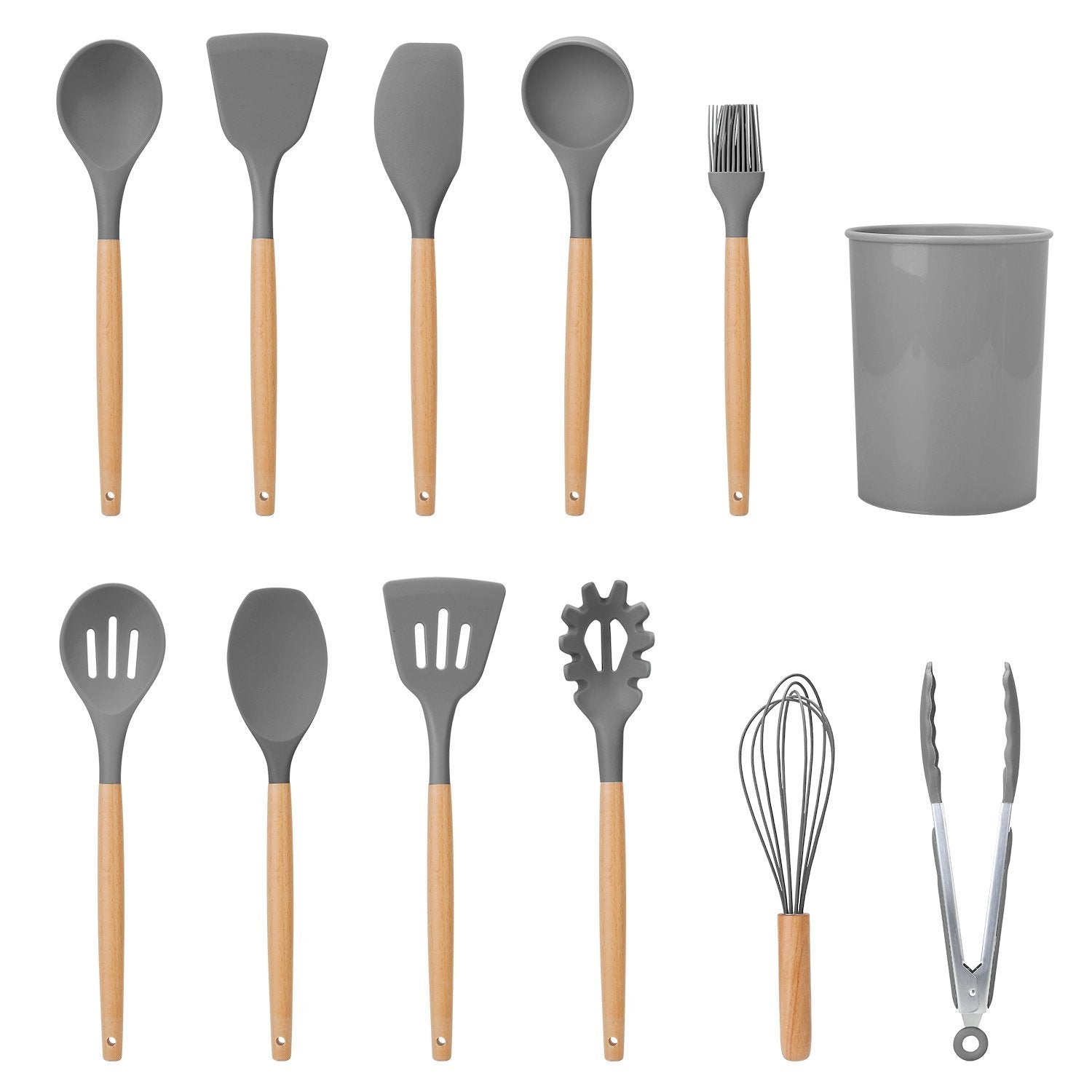 VierraSol | Set de Utensilios de Cocina de Silicona de 11 Piezas