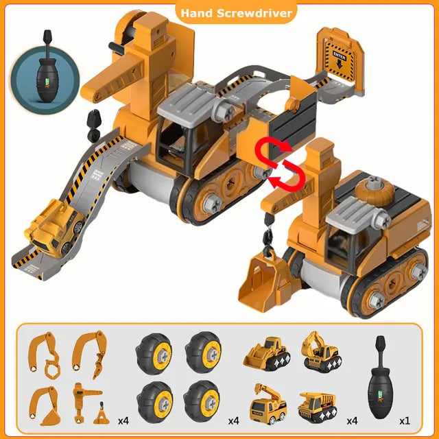 VierraSol | Set de Vehículos para Construir y Jugar Constructo – Juguete Educativo para Niños (120+ Piezas)
