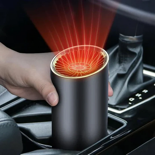 VierraSol | Soplador de Aire Cálido en Forma de Taza para Coche - Calentamiento y Enfriamiento Rápido, Ajustable, Rotación de 360 Grados, Conectar y Usar para Coche, SUV, Vehículo Recreativo y Camión