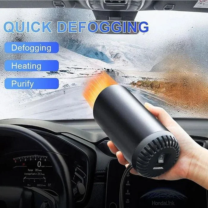 VierraSol | Soplador de Aire Cálido en Forma de Taza para Coche - Calentamiento y Enfriamiento Rápido, Ajustable, Rotación de 360 Grados, Conectar y Usar para Coche, SUV, Vehículo Recreativo y Camión