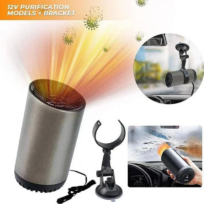 VierraSol | Soplador de Aire Cálido en Forma de Taza para Coche - Calentamiento y Enfriamiento Rápido, Ajustable, Rotación de 360 Grados, Conectar y Usar para Coche, SUV, Vehículo Recreativo y Camión