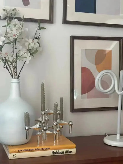 VierraSol | Soporte de Vela Modular de Metal Molecular
