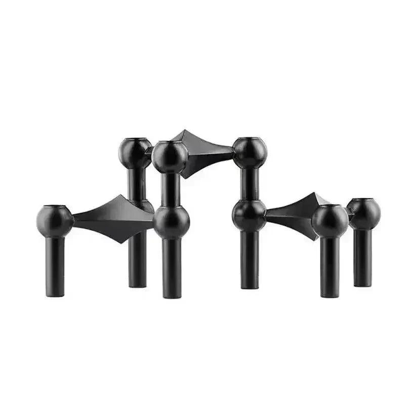 VierraSol | Soporte de Vela Modular de Metal Molecular