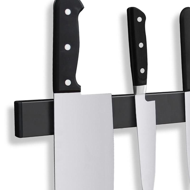 VierraSol | Soporte Magnético para Cuchillos – Almacenamiento de Acero Negro Montado en la Pared