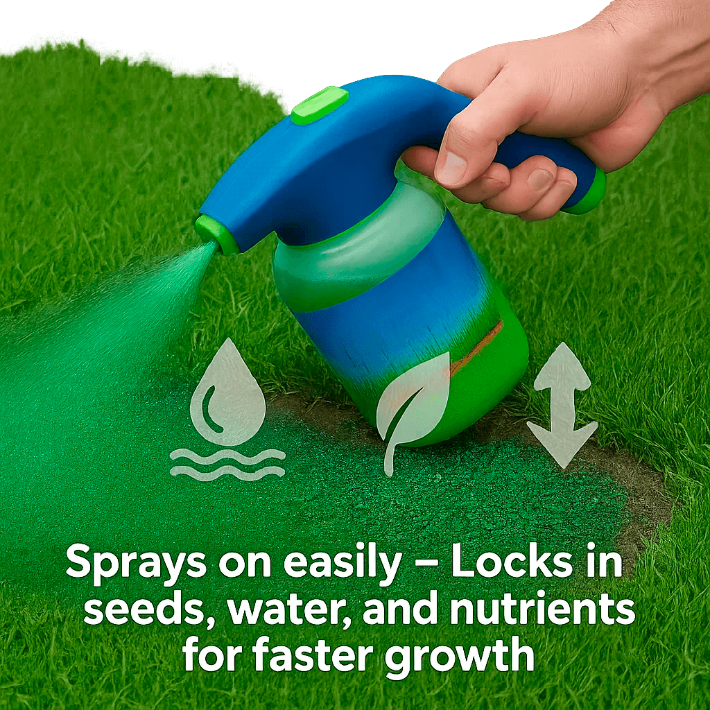 VierraSol | Spray de Semilla de Césped Hidro Mousse Líquido | Aplicación Fácil para Céspedes Parcheados y Áreas de Alto Tráfico