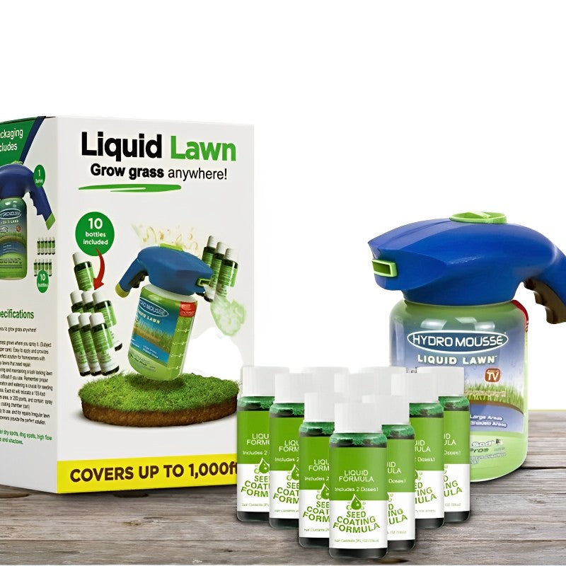 VierraSol | Spray de Semilla de Césped Hidro Mousse Líquido | Aplicación Fácil para Céspedes Parcheados y Áreas de Alto Tráfico