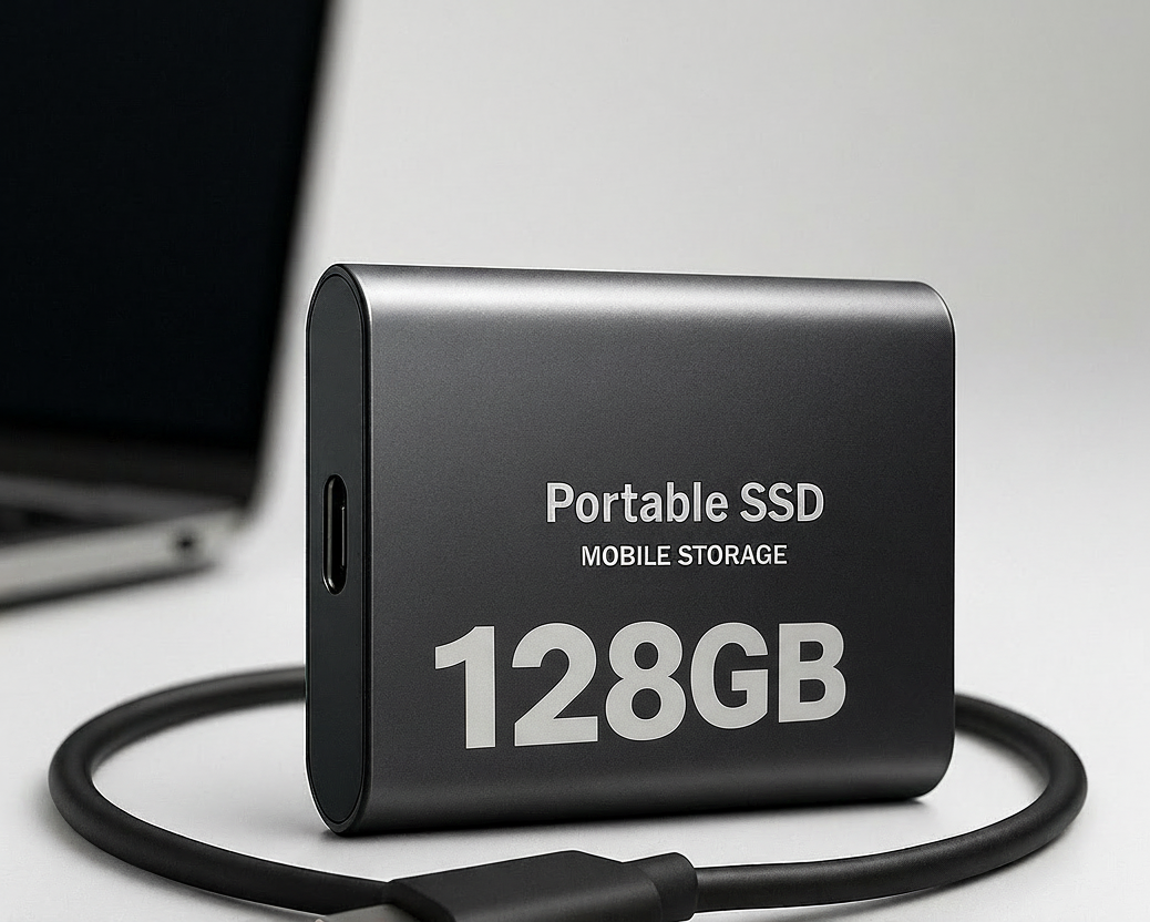 VierraSol | SSD Externo DataSprint 128GB – Almacenamiento USB-C Rápido hasta 1050 MB/s