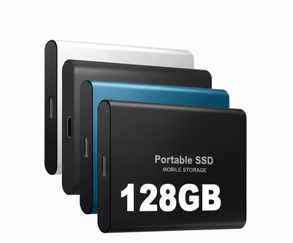VierraSol | SSD Externo Portátil 128GB – Alta Velocidad de Transferencia, USB-C