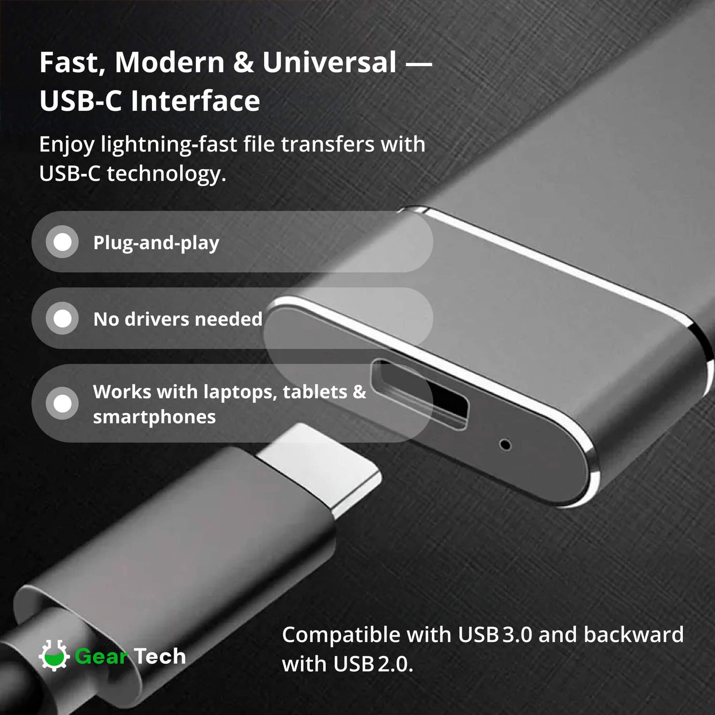 VierraSol | SSD Portátil para Almacenamiento Grande – Disco Duro Externo de 5TB con Velocidad de Transferencia Rápida