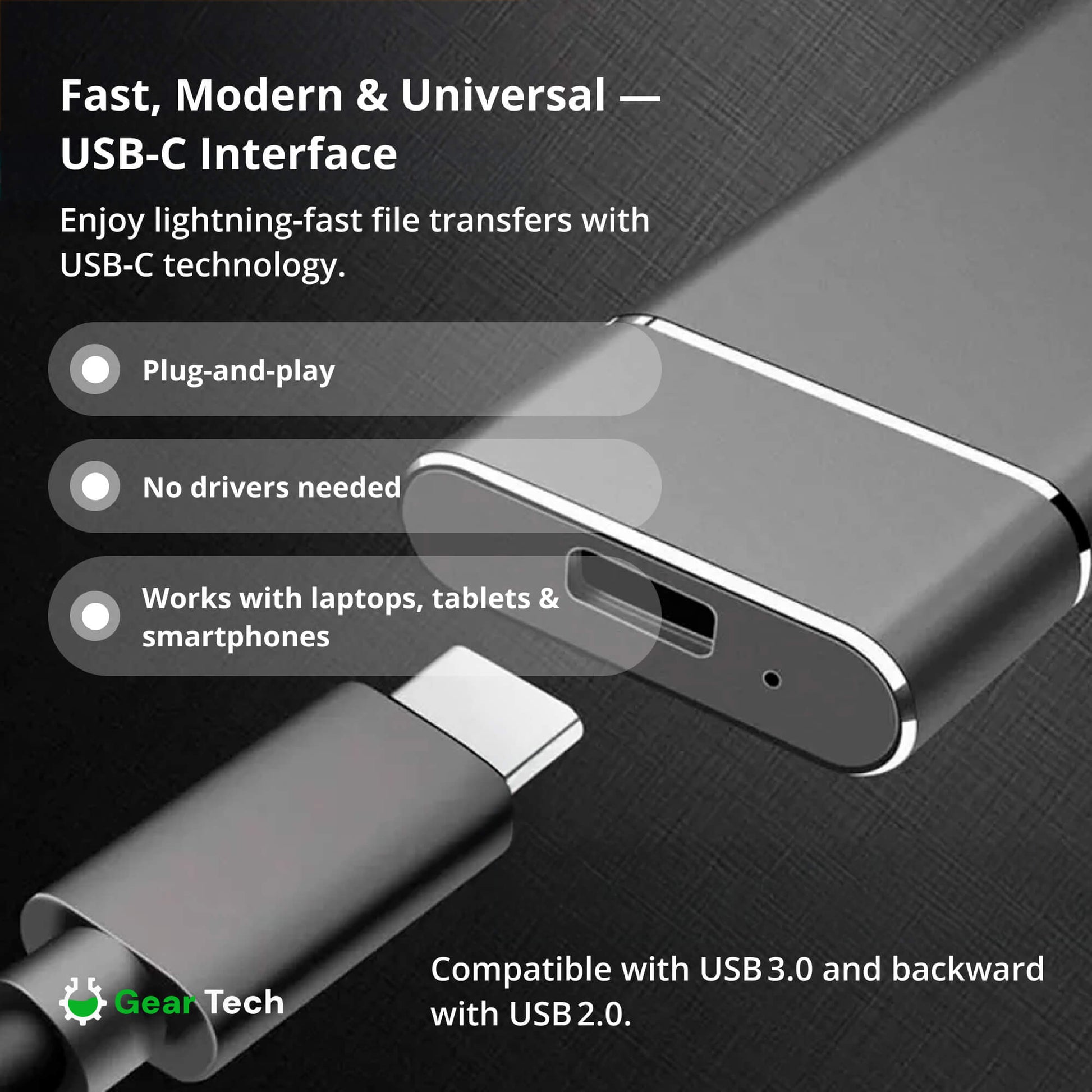 VierraSol | SSD Portátil para Almacenamiento Grande – Disco Duro Externo de 5TB con Velocidad de Transferencia Rápida